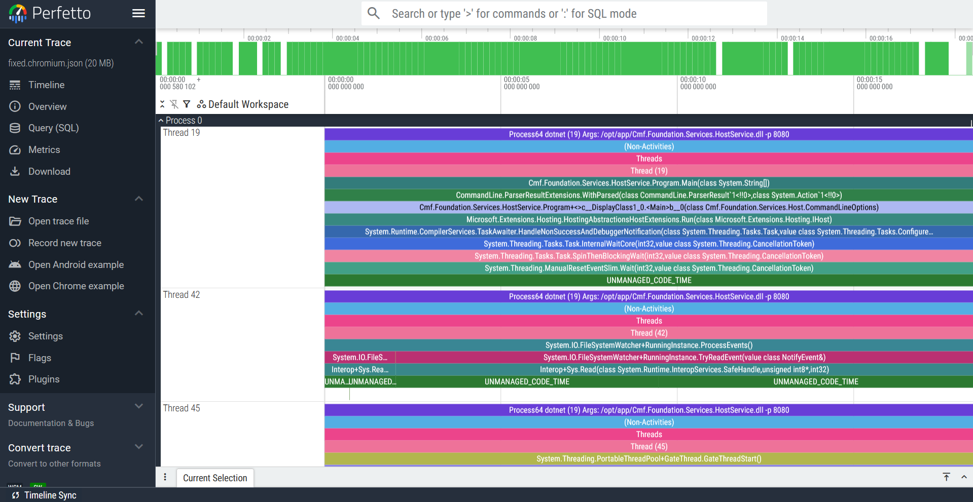 The Perfetto trace viewer